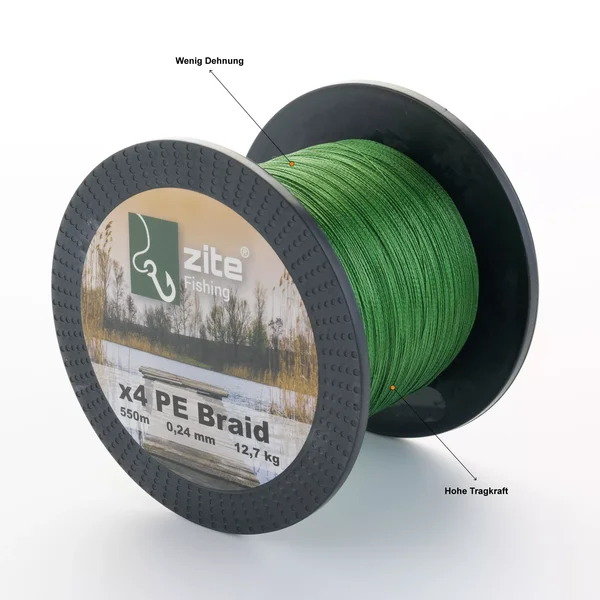 Geflochtene Schnur 4-fach Angelschnur PE 0,14mm 550m Spule Zite Fishing_auswahl2