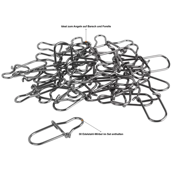 Karabiner Snaps Angelwirbel Gr. 000# 4 kg 30 Stück Zite Fishing_auswahl2