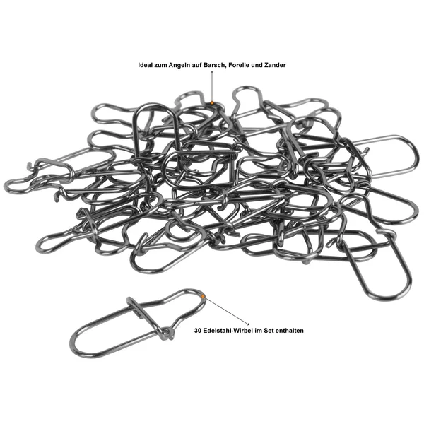 Snaps Karabiner Einhänger Angeln Gr. 00# 9 kg 30 Stück Zite Fishing_auswahl2