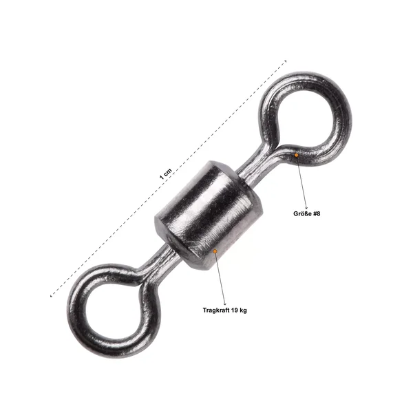 Ton Swivels Tönnchenwirbel Gr. #8 19kg 20 Stück Zite Fishing _auswahl1