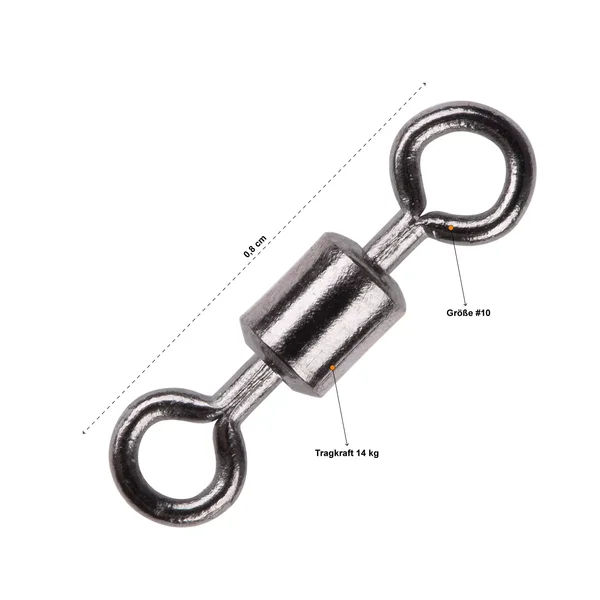 Verbindungswirbel Ton Swivels Spinnwirbel Gr. #10 14kg 20 Stück Zite Fishing _auswahl1