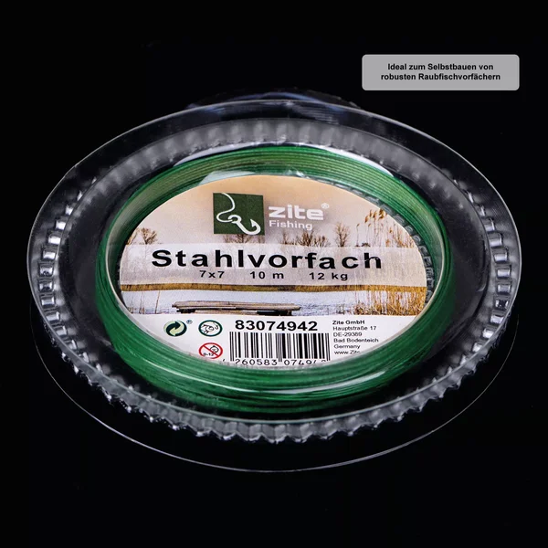 Stahlvorfach Raubfisch Angeln auf 10m Rolle 12 kg mit Quetschhülsen Zite Fishing_auswahl3