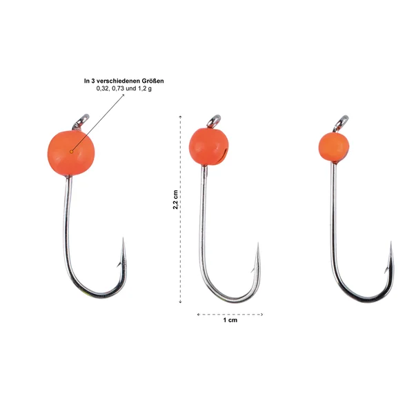 Tungsten Jighaken Neon 0,3-1,2 g 9 Stück Forellenhaken Zite Fishing_auswahl2