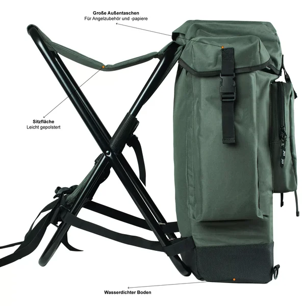 Angelrucksack mit Stuhl Rucksackstuhl Angeln 52x49x30cm Zite Fishing_auswahl2