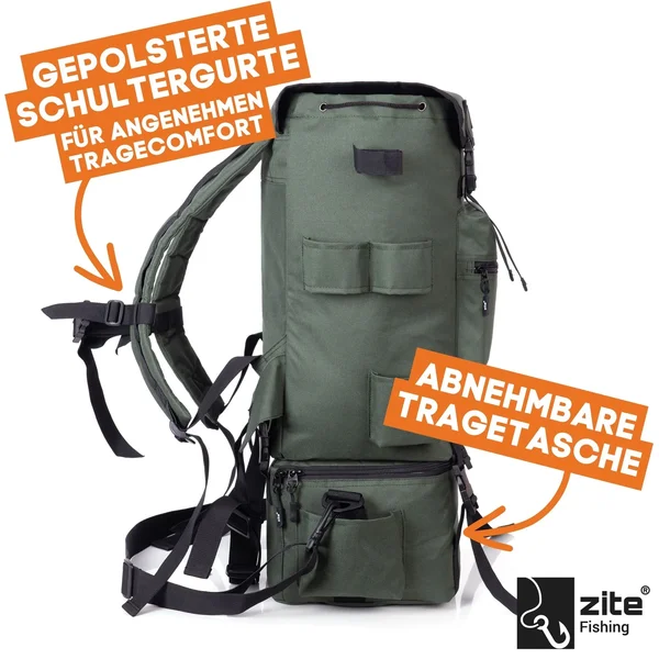 Angelrucksack mit abnehmbarem Kühlfach ISO Rucksack Angeln 55cm Zite Fishing_auswahl1