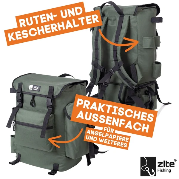 Angelrucksack mit abnehmbarem Kühlfach ISO Rucksack Angeln 55cm Zite Fishing_auswahl3