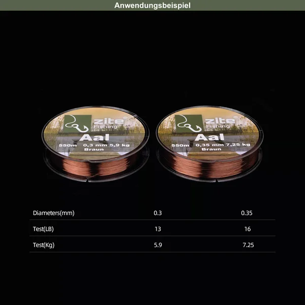 Aalschnur Monofil Angelschnur Aal Nylonschnur 0,30mm 550m Zite Fishing_auswahl4