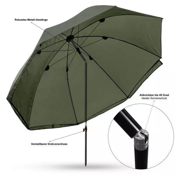 Angelschirm Schirmzelt mit Umhang 250 cm + Schirmstütze Set Zite Fishing_auswahl2