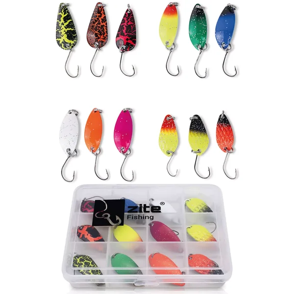 Zite Fishing Köderbox + 4 Forellen Spoon Sets + Spinner_auswahl3