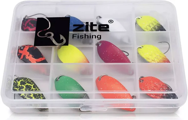Angeltasche mit Forellen Spoons und Sbirolinos Halbsinkend Zite Fishing_auswahl4