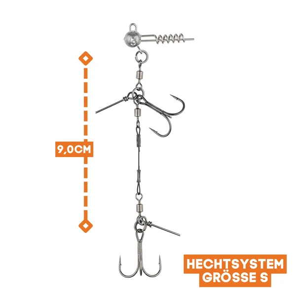 Zite Fishing Hecht Gummifisch-System S 9cm Blei 15g - ideal für Hechtköder 15-20 cm_auswahl1