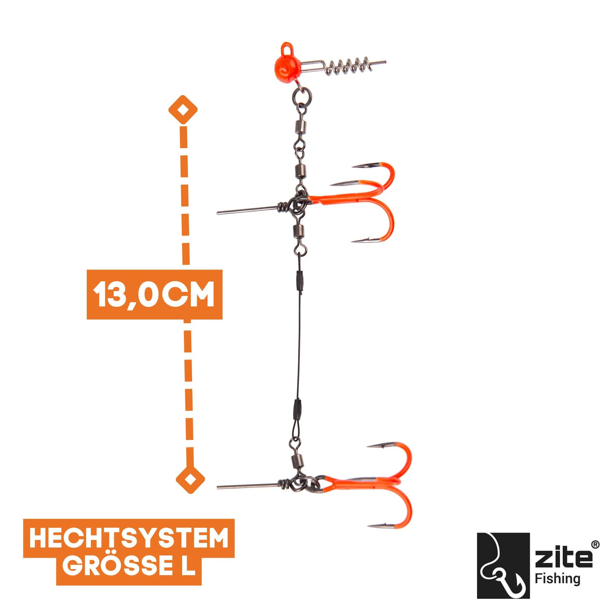 Zite Fishing Hecht Gummifisch-System L 13cm UV Aktiv 15g - ideal für Hechtköder 21-26 cm_auswahl1