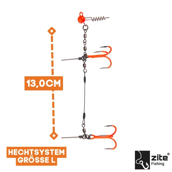Zite Fishing Hecht Gummifisch-System L 13cm UV Aktiv 20g - ideal für Hechtköder 21-26 cm_auswahl1