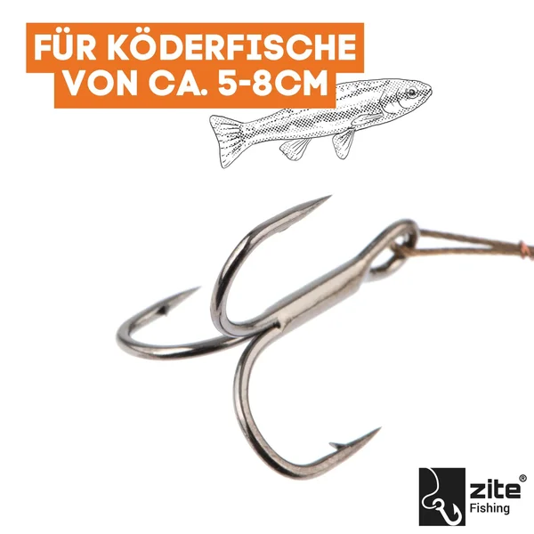 Zite Fishing Köderfisch Hecht System S für Köderfische 5 - 8 cm - Raubfisch Fertigmontage _auswahl2