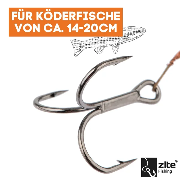 Zite Fishing Köderfisch Hecht System L für Köderfische 14 - 20 cm - Raubfisch Fertigmontage _auswahl2
