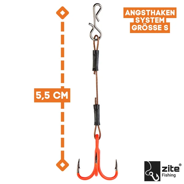Zite Fishing UV Angsthaken System 5,5cm Drillings-System S Raubfischangeln Fertigmontage _auswahl1