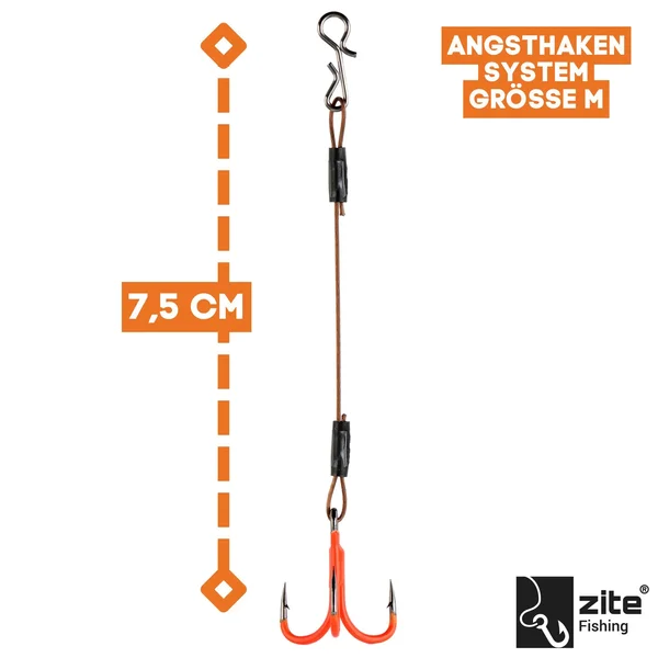 Zite Fishing UV Angsthaken System 7,5cm Drillings-System M Raubfischangeln Fertigmontage _auswahl1