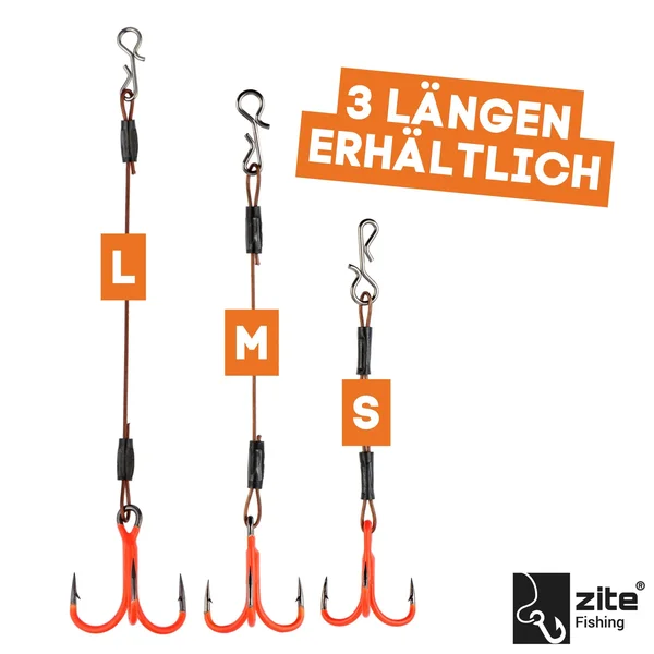 Zite Fishing UV Angsthaken System 7,5cm Drillings-System M Raubfischangeln Fertigmontage _auswahl5