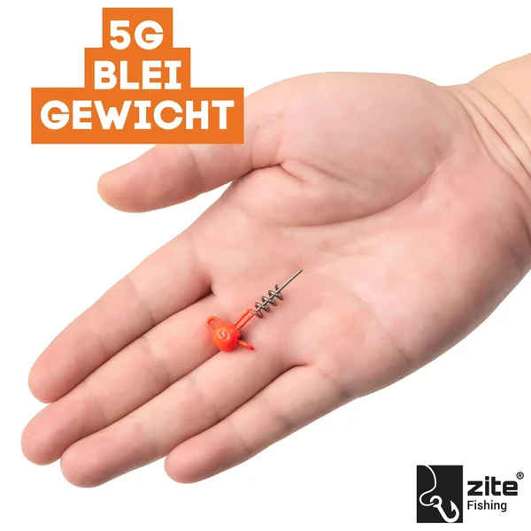 UV Screw-Jigs 5g Jigköpfe Blei Gummiköder Angeln Raubfisch 5STK_auswahl2