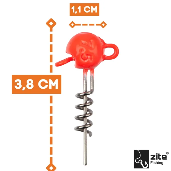 UV Screw Jigs 7,5g Jigköpfe Blei Gummiköder Angeln Raubfisch 5STK_auswahl1