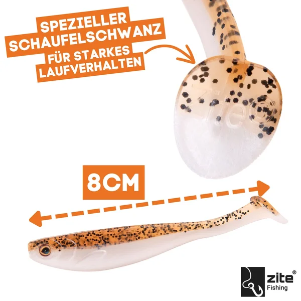 Inzite Pershad Classic Brownie 8 cm 7 STK Gummiköder Barsch_auswahl1