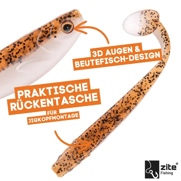Inzite Pershad Classic Brownie 8 cm 7 STK Gummiköder Barsch_auswahl3