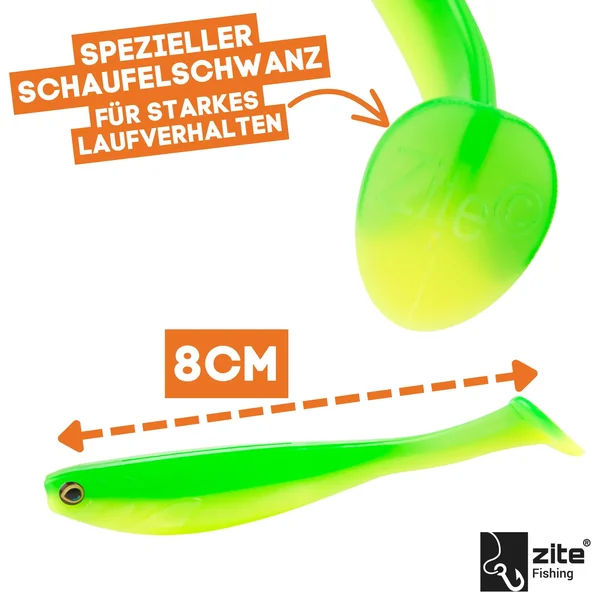 Inzite Pershad Lime Bomb 8 cm 7 STK Gummiköder Barsch_auswahl1