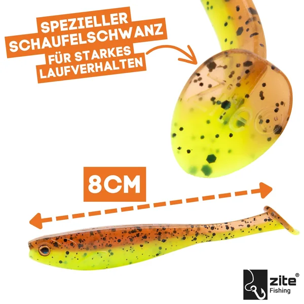 Inzite Pershad Green Pumpkin 8 cm 7 STK Gummiköder Barsch_auswahl1