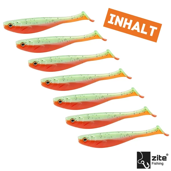 Inzite Pershad Green Tomato 8 cm 7 STK Gummiköder Barsch_auswahl7