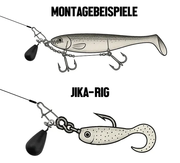 Shallow & Jika Rig Tungsten Fastach Gewichte 7g 3er Pack mit Einhänge-Clip Zite Fishing_auswahl7