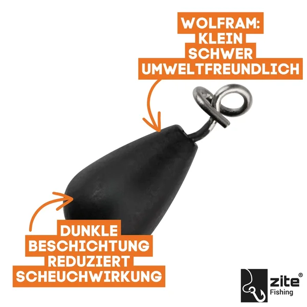 Zite Fishing Tungsten Fastach Gewichte 14g 2 tlg. Dropshot Gewichte mit Fastach-Clip Jika & Shallow Rig_auswahl4