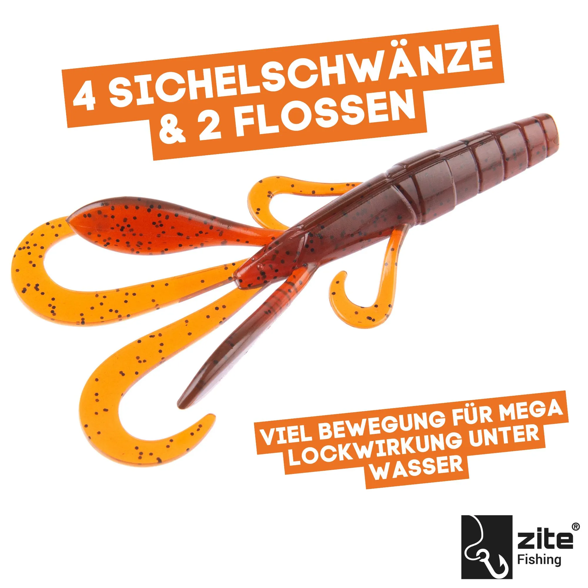 Gummiköder Krebsimitat Barsch & Zander Angeln Inzite Braw Dark Mud 8 STK Zite Fishing_auswahl2
