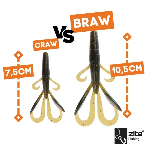 Gummiköder Krebsimitat Barsch & Zander Angeln Inzite Braw Mossy Swamp 8 STK Zite Fishing_auswahl1