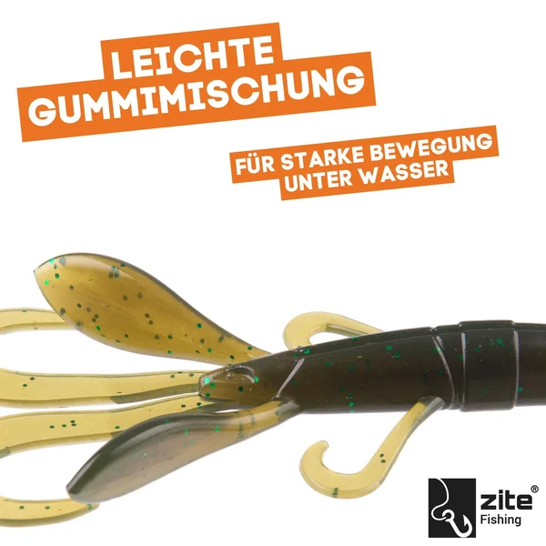 Gummiköder Krebsimitat Barsch & Zander Angeln Inzite Braw Mossy Swamp 8 STK Zite Fishing_auswahl4