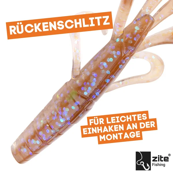 Gummiköder Krebsimitat Barsch & Zander Angeln Inzite Braw Frosty Champagne 8 STK Zite Fishing_auswahl3