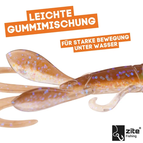Gummiköder Krebsimitat Barsch & Zander Angeln Inzite Braw Frosty Champagne 8 STK Zite Fishing_auswahl4