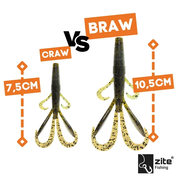 Gummiköder Krebsimitat Barsch & Zander Angeln Inzite Braw Sprinkled Croc 8 STK Zite Fishing_auswahl1