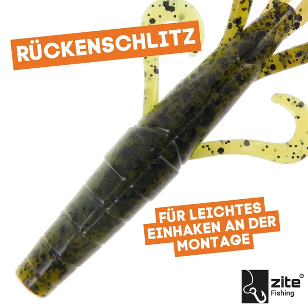 Gummiköder Krebsimitat Barsch & Zander Angeln Inzite Braw Sprinkled Croc 8 STK Zite Fishing_auswahl3