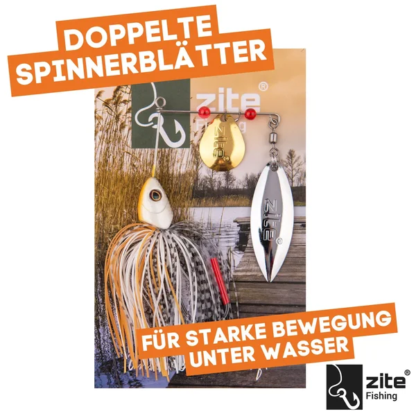 Inzite Rotator Set 10-21g 5 STK Spinnerbaits mit Doppelspinnerblatt & Fransen_auswahl4