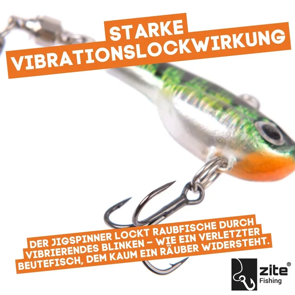 Zite Fishing Jigspinner Set 5-15g 3D Natur Design Spin Jigs Köder 5 Stück mit Köderbox_auswahl5