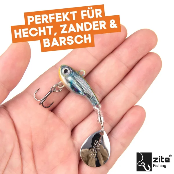 Zite Fishing Jigspinner Set 5-15g 3D Natur Design Spin Jigs Köder 5 Stück mit Köderbox_auswahl6