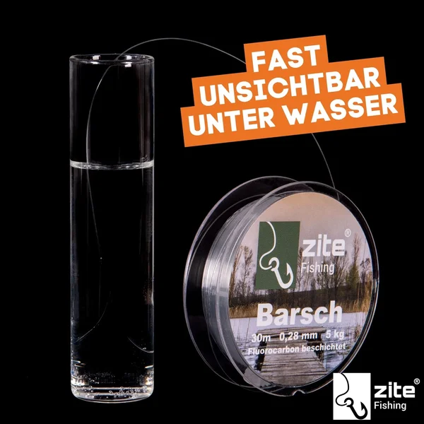 Zite Fishing Fluorocarbon Vorfach Schnur Barsch Angeln 0,28mm 30m_auswahl3