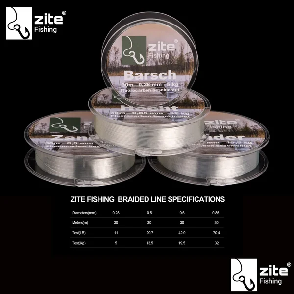 Zite Fishing Fluorocarbon Vorfach Schnur Zander 0.5mm 30m_auswahl7