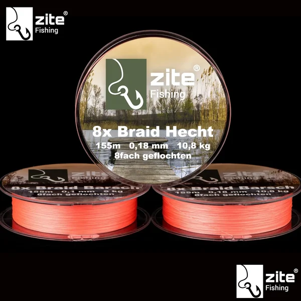 Zite Fishing Angelschnur Geflochten 8fach Hecht Schnur 155m 0,18mm 10,8 kg_auswahl7