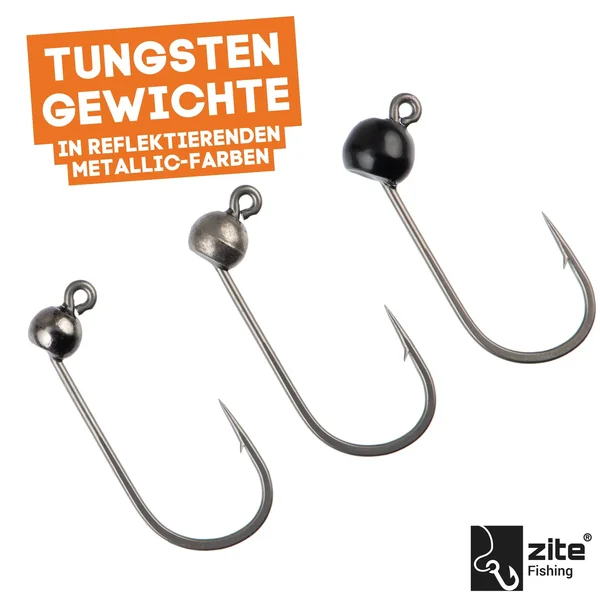 Zite Fishing Tungsten ProSharp Jighaken Größe #6 Darkmetal Tungstenperle Forelle Angelhaken_auswahl2