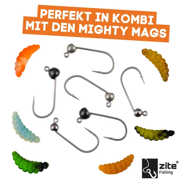 Zite Fishing Tungsten ProSharp Jighaken Größe #6 Darkmetal Tungstenperle Forelle Angelhaken_auswahl4