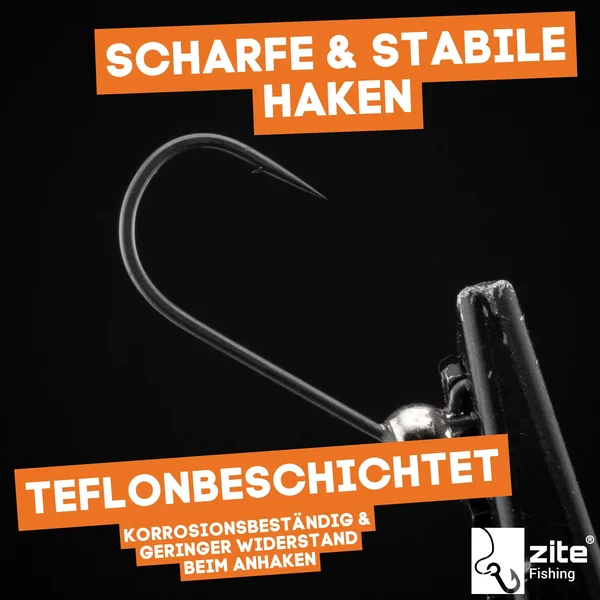 Zite Fishing Tungsten ProSharp Jighaken Größe #6 Naturalmatt Tungstenperle Forelle Angelhaken_auswahl3