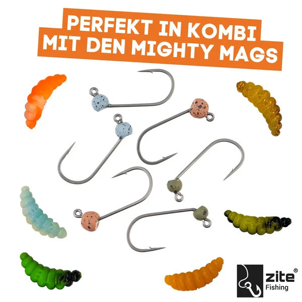 Zite Fishing Tungsten ProSharp Jighaken Größe #6 Naturalmatt Tungstenperle Forelle Angelhaken_auswahl4