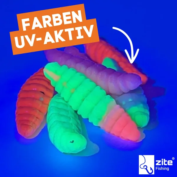 Attracta Larv Schock Mix Knoblauch Aroma Floating 3,5 cm 8 St. Larven Imitat Gummi_auswahl2
