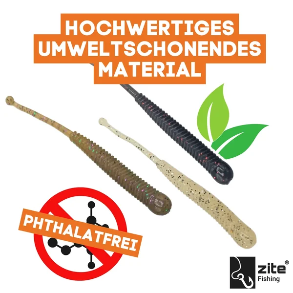 Zite Fishing Slinky Snake Natur Mix Knoblauch 8 cm 8 St. Schlangenförmig Gummi_auswahl2